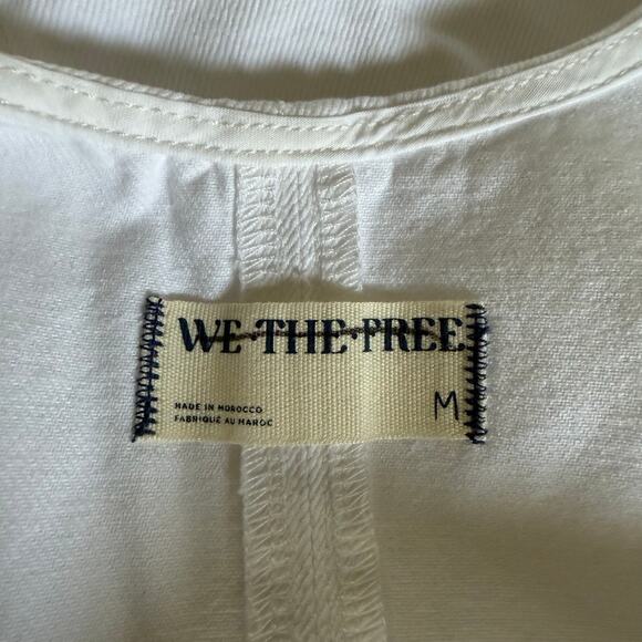 Free People dress mini denim skirtall one piece skirt overalls Medium cotton - Picture 8 of 8